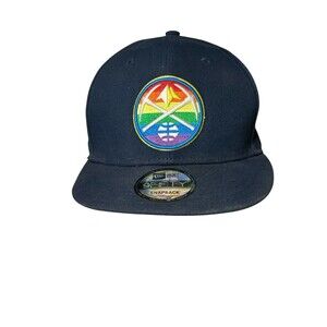 Denver Nuggets New Era 9Fifty Snapback Hat City Navy Blue Rainbow City Edition-